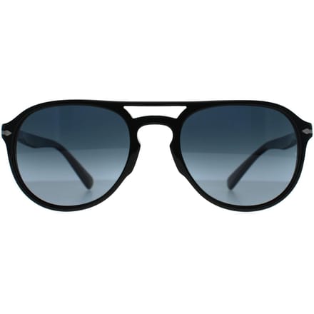 Persol Aviator Unisex Zwart Blauw Verloop Gepolariseerde Zonnebril