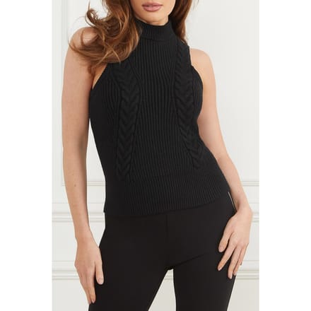 GUESS Marciano By  Ozuna Sweater Vest Jet Black Maat: M | Mouwloze Tops Outlet | Dames | Zwart