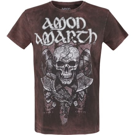 Amon Amarth T-shirt - Carved Skull - S tot 4XL - voor Mannen - bruin