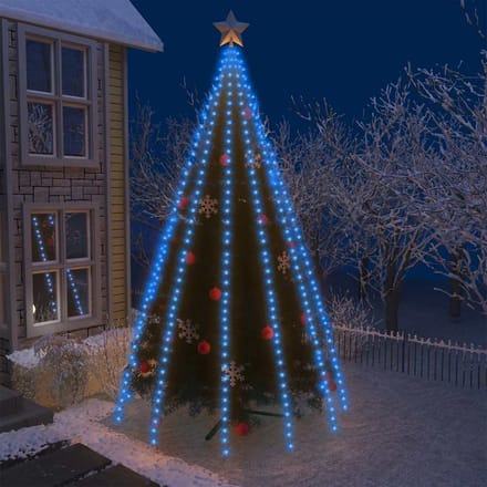 vidaXL - Kerstboomverlichting - met - 500 - LED's - blauw - binnen/buiten - 500 - cm