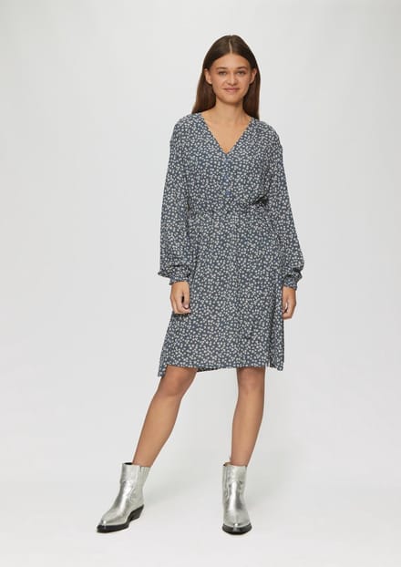 Q/S designed by - Jurk - Maat 34 - Vrouwen - GRIJS - polyester