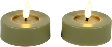 Countryfield LED theelicht rustiek goud 2 stuks - sfeervolle verlichting.