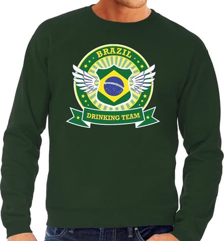Groen Brazil drinking team sweater groen heren - Brazilië kleding M