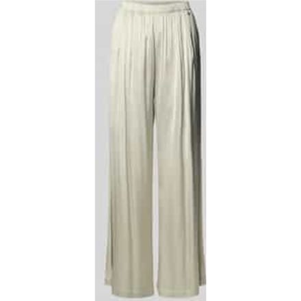Wide leg stoffen broek met platte plooien, model 'RITA'
