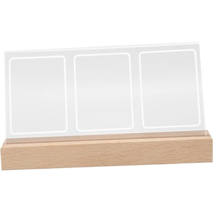 Fotolijst Instant Fotolijst 3 Openingen Helder Acryl Nachtlampje Bureau Fotolijst voor 3in white