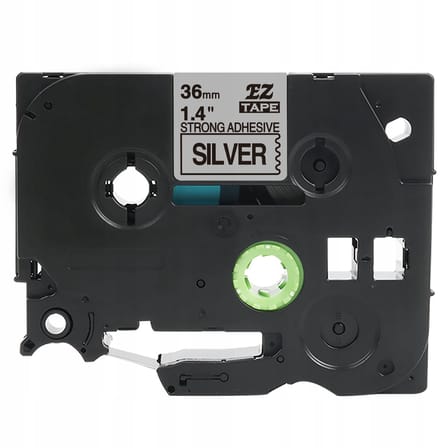 Specmark TZe-S961 Laminatietape 36mm x 8m Zilver Zwart