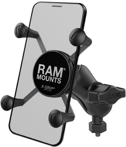 RAM Mount X-Grip Telefoonhouder Set met Korte Klemarm en M6 Boutbevestiging