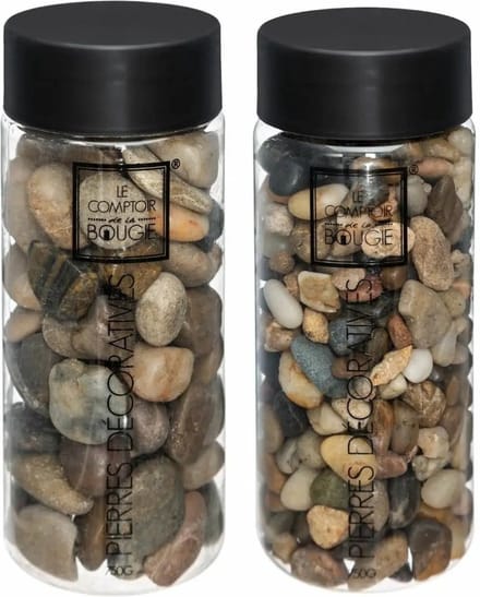 Atmosphera Decoratie stenen - bruin - middelgroot en klein - 750 gram - Aquarium en vazen vulling