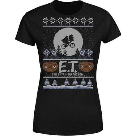 E.T. the Extra-Terrestrial Christmas Women's T-Shirt - Black - M