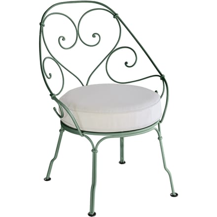 Fermob - 1900 Fauteuil Cabriolet - 02 cedergroen - grijswit