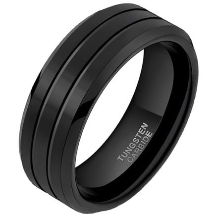 Wolfraam heren ring Classic Groove 8mm-17mm
