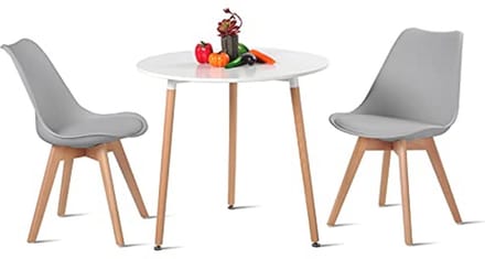 Moderne eettafelset met 2 stoelen voor keuken en woonkamer