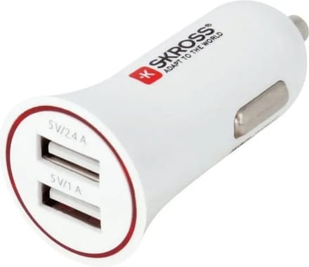 Skross Dubbele USB Autolader