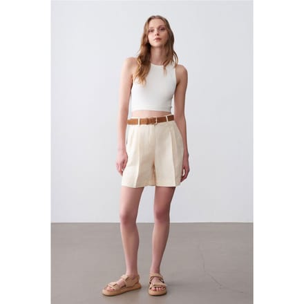 Hoge Taille Wijde Pantalon Shorts