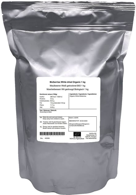 Moerbeibessen Wit gedroogd - 1 Kg - VehGro
