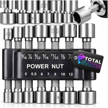 Totalstore Dopsleutelset - 14 Stuks - Inclusief Etui - 1/4" Hex