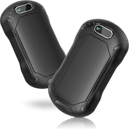 Oplaadbare Handwarmer met LED Display - 6000mAH en 3 Warmteniveaus voor Kamperen en Golf