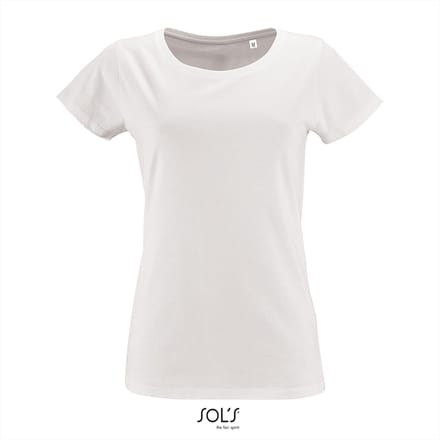 SOL'S - Milo T-Shirt dames - Wit - 100% Biologisch Katoen - M
