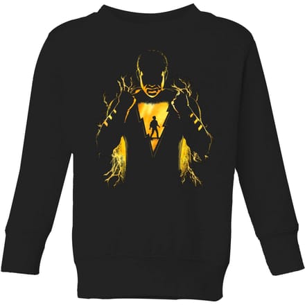 Shazam! Lightning Silhouet kindertrui - Zwart - 122/128 (7-8 jaar)