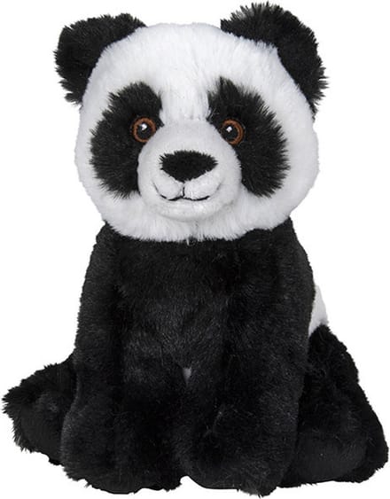 Nature Planet Pluche Pandabeer - knuffelbeer - 16 cm - beren knuffels - speelgoed