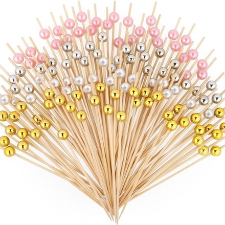 Virtubuy - Cocktailprikkers - Houten Prikkers - 200 Stuks - 12 cm Bamboe Prikkers