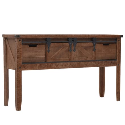 vidaXL - Wandtafel - 131x35,5x75 - cm - massief - vurenhout - bruin