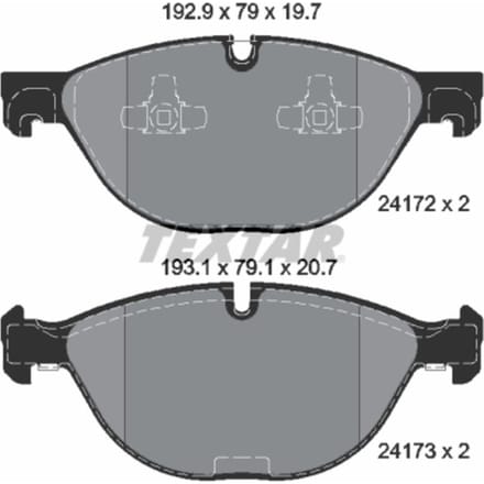 Remblokset TEXTAR 2417201, voor