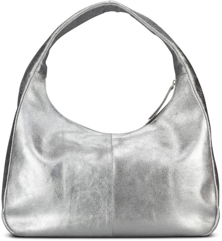 JOST Leren schoudertas Silver Shimmer Hobo Bag Silver zilverkleurig
