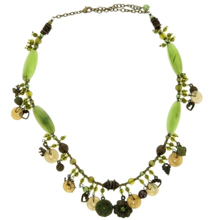 Behave - Groene Ketting met Knoopjes - 40 cm