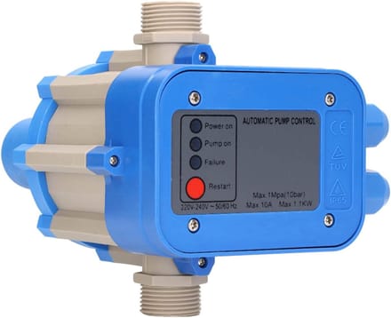 Waterpompdrukregelaar - Pomp Controller - Automatische Waterdruk - Met Veiligheidsklep - G1in Interface - Zwart