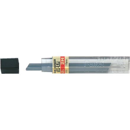 Potloodstift Pentel 2H 0.5mm zwart koker à 12 stuks