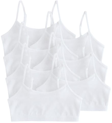 Next - Meisjes - Set van 7 crop tops met bandjes - Wit