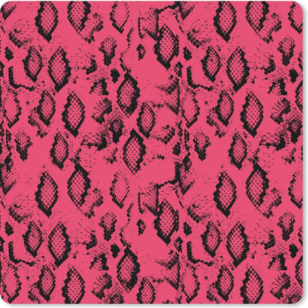 Muismat 20x20 cm - Mousepad Slangenprint - Dieren - Roze - Muismatten