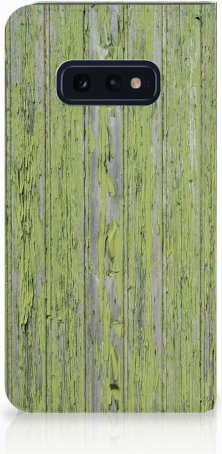 Samsung Galaxy S10e Book Wallet Case Green Wood