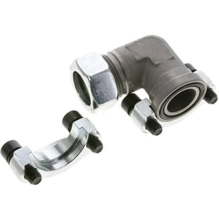 1'' SAE L-Flens 3000 psi Staal met 28L (M36x2) ISO 6162-1