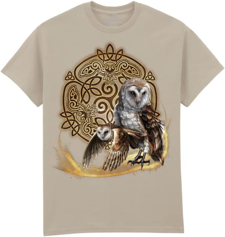 Uilen Celtic Owl The Coloured House T-shirt M