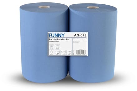 3-laags gerecycled poetspapier blauw, 500 vellen, 2 stuks