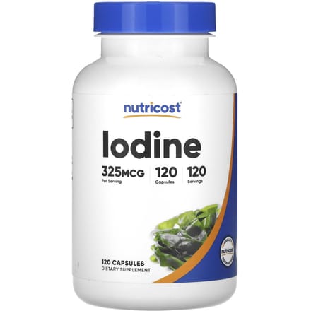Nutricost, Iode, 325 mcg, 120 capsules