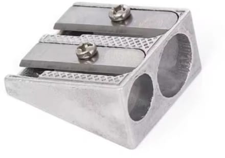 Scoby - Puntenslijper - Potloodslijper - Dubbel gat - Sharpener - 2 Gaats - Zilver