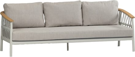 Loungebank Capri | 3-persoons | Naturel & Cream