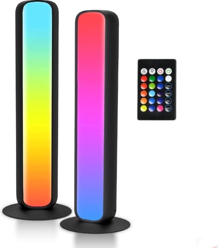 LED Lichtbalk RGB + Wit - 2 Stuks - USB - 4 standen - Op Afstandsbediening - Tafellamp - Light Bar - LED Sfeerverlichting