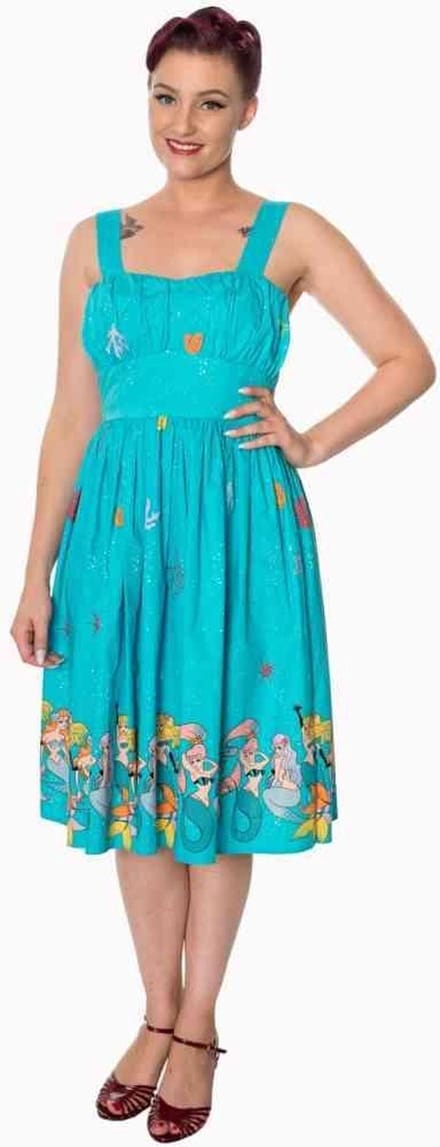 Dancing Days - SOPHIA Flare jurk - M - Blauw