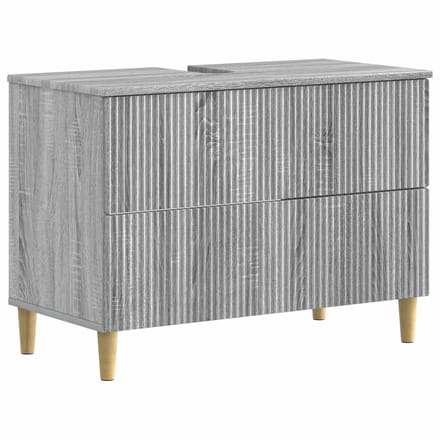 vidaXL - Wastafel - kabinet - voor - de - badkamer - ARNHEM - Grijs - Sonoma