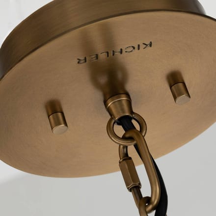 Kichler LED Hanglamp Linara | 1X E27 Max 60W | Dimbaar | Black & Natural Brass