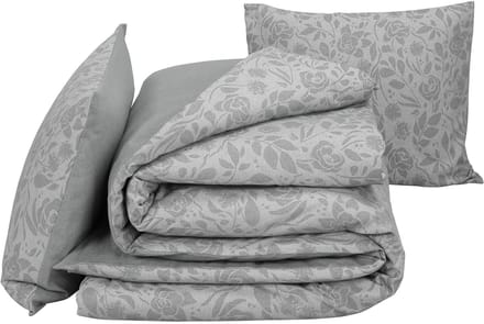 De Witte Lietaer Dekbedovertrek Lea Grey - Lits Jumeaux - 240 x 220 cm - Flanel