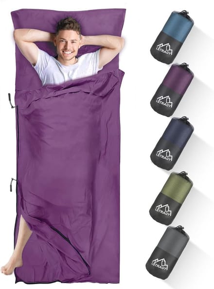 Geüpgradede Huttenslaapzak 2-in-1 Microvezel | Ideaal voor Backpacking en Camping