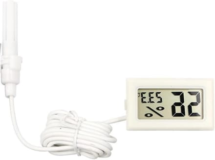Digitale Thermostaat - Hygrometer Meter - Binnen Klimaat - Regelaccuraatheid 0.1°C - 48 x 28.5 mm - Wit