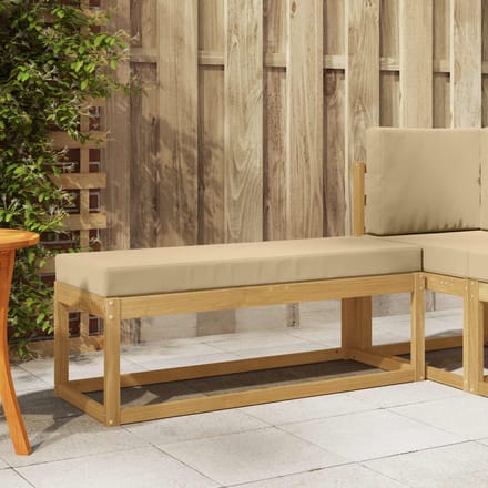 vidaXL - Buitenstoel - Bank - Massief - Acacia - Hout - Wit