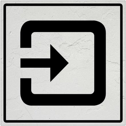 Ingang gebouw bord | Forex Re materiaal | 30 x 30 cm