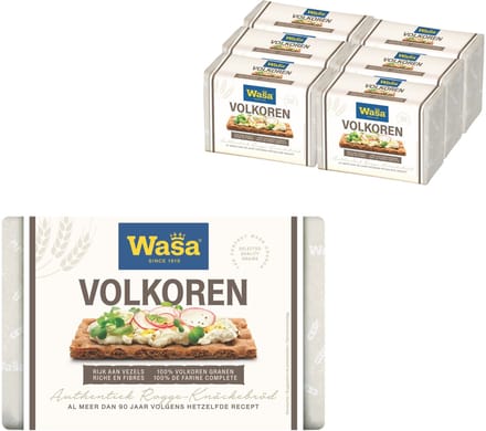 Wasa Volkoren Knäckebröd - 6 x 260g